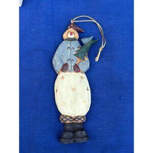 Williraye Studio Hand-Painted Snowman Christmas Ornament With Tree